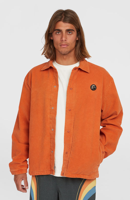 Cord Coach Jacket Men Cinnamon Stick
