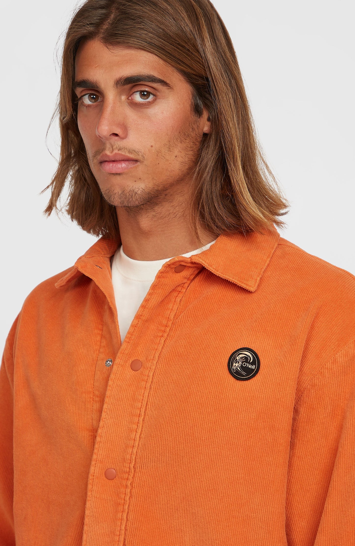 Cord Coach Jacket Men Cinnamon Stick
