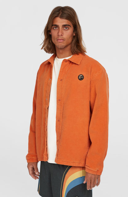 Cord Coach Jacket Men Cinnamon Stick