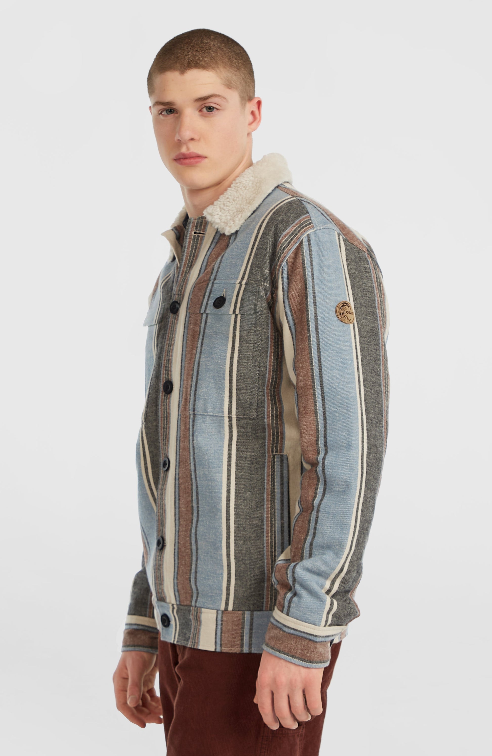 O'Riginals Fleece-Lined Jacket Men Blue Vintage O'Neill Stripe