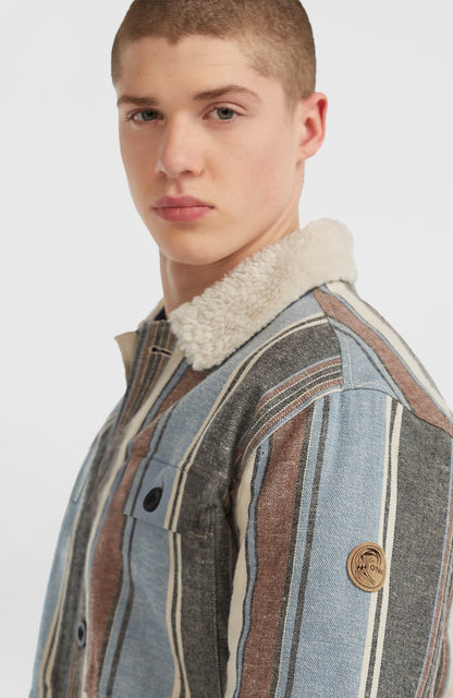 O'Riginals Fleece-Lined Jacket Men Blue Vintage O'Neill Stripe
