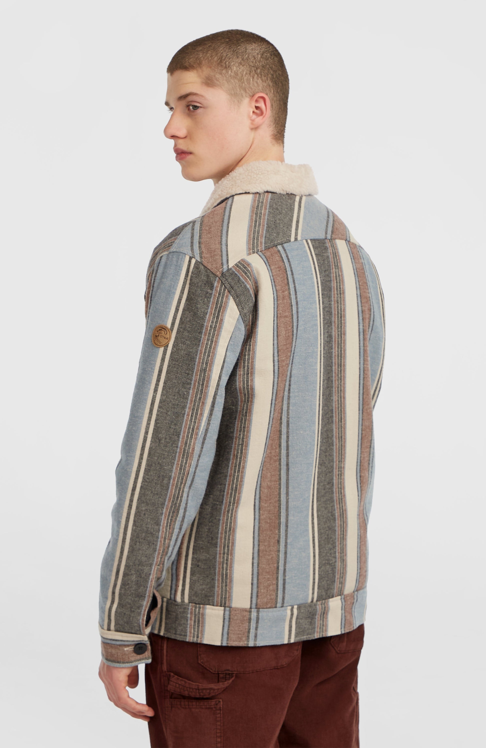 O'Riginals Fleece-Lined Jacket Men Blue Vintage O'Neill Stripe