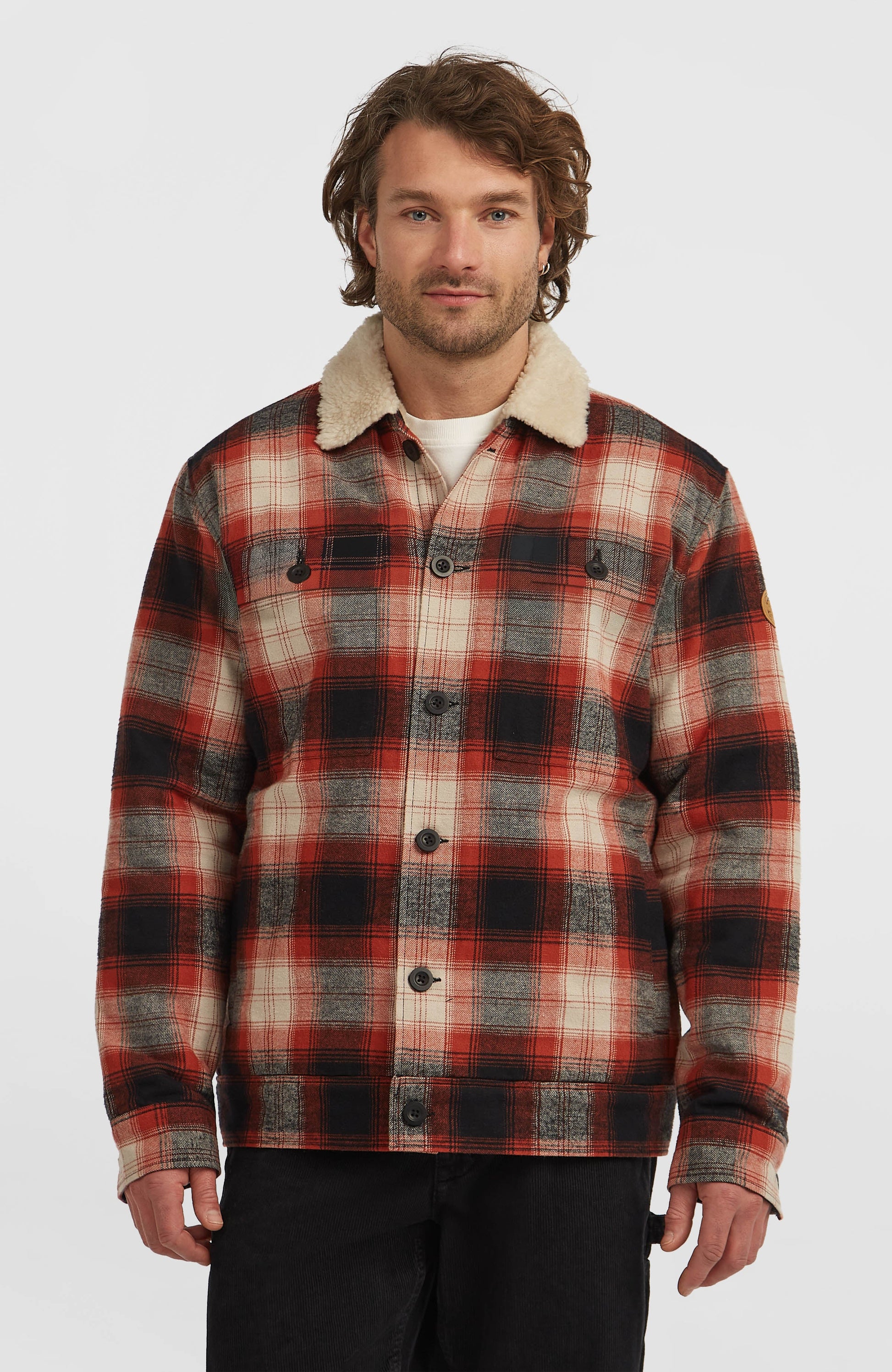 O'Riginals Fleece-Lined Jacket Men Bonfire Check