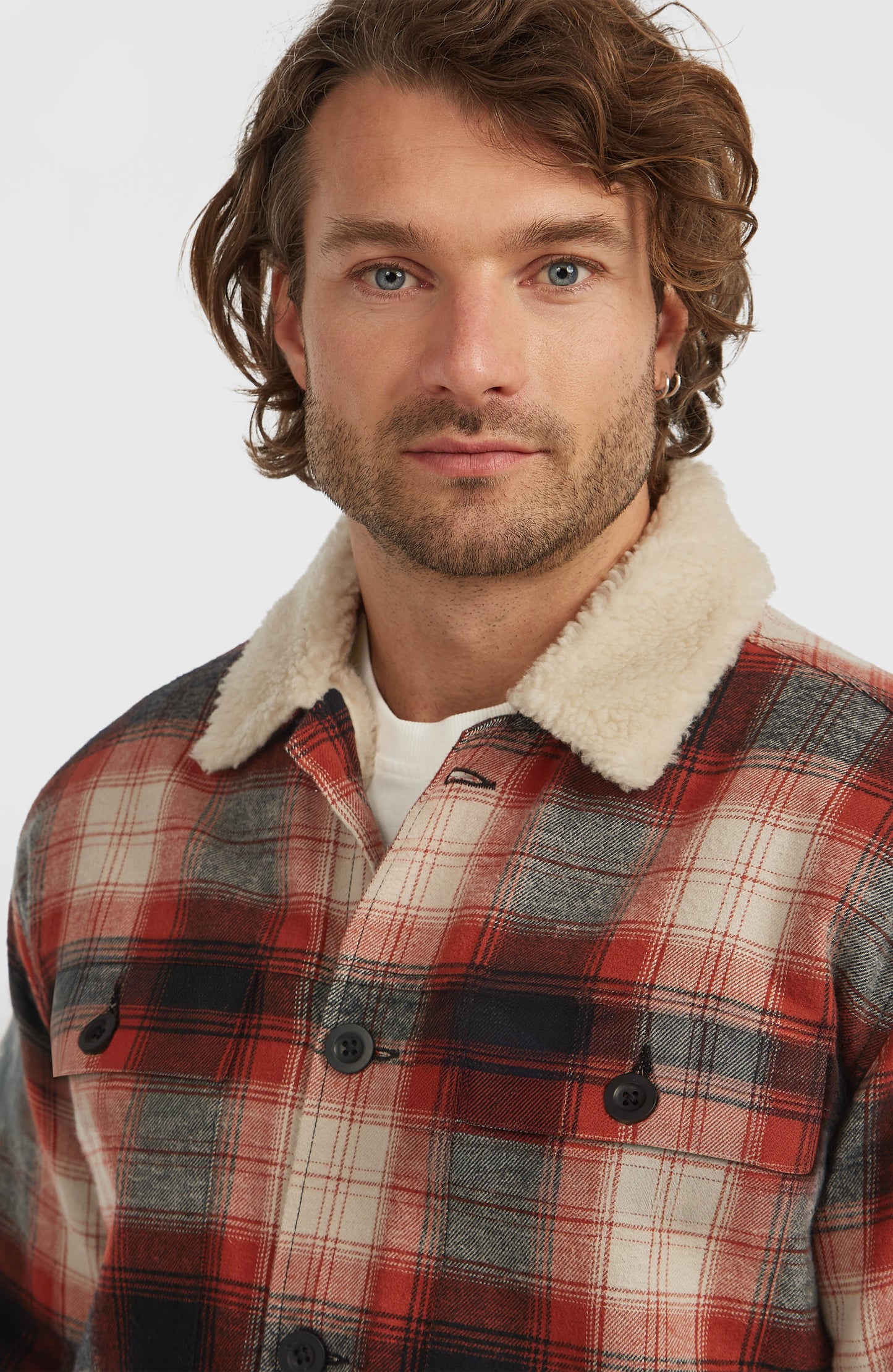 O'Riginals Fleece-Lined Jacket Men Bonfire Check