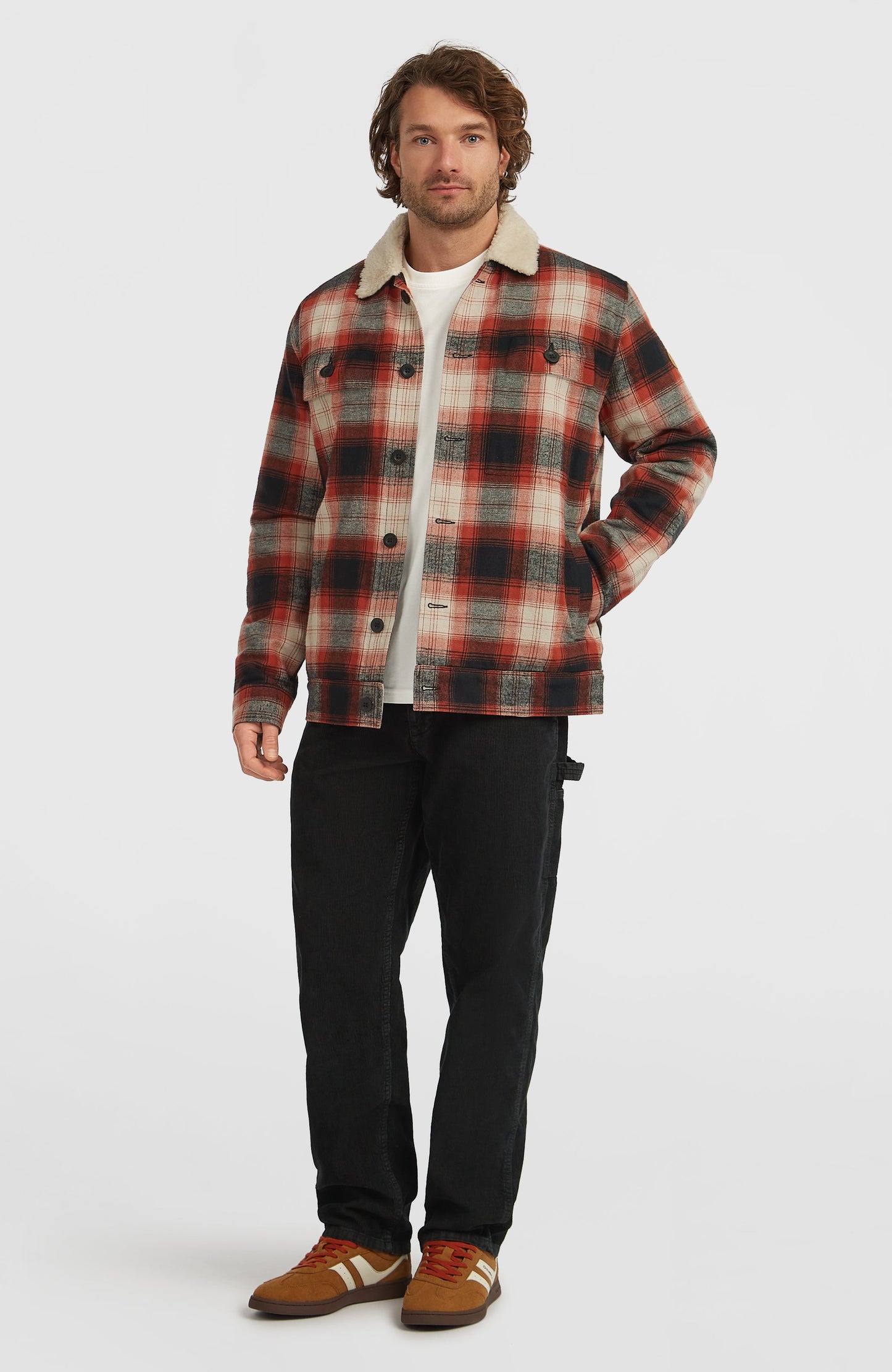 O'Riginals Fleece-Lined Jacket Men Bonfire Check
