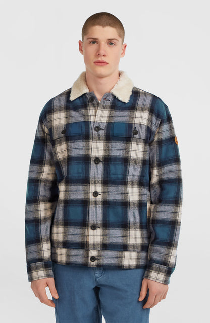 O'Riginals Fleece-Lined Jacket Men Mozart Blue Check