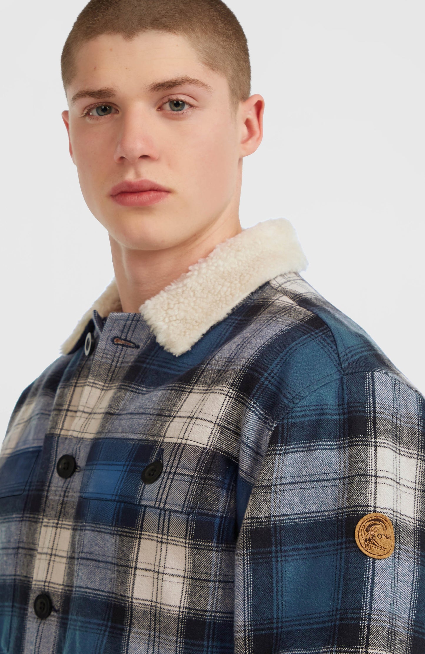 O'Riginals Fleece-Lined Jacket Men Mozart Blue Check