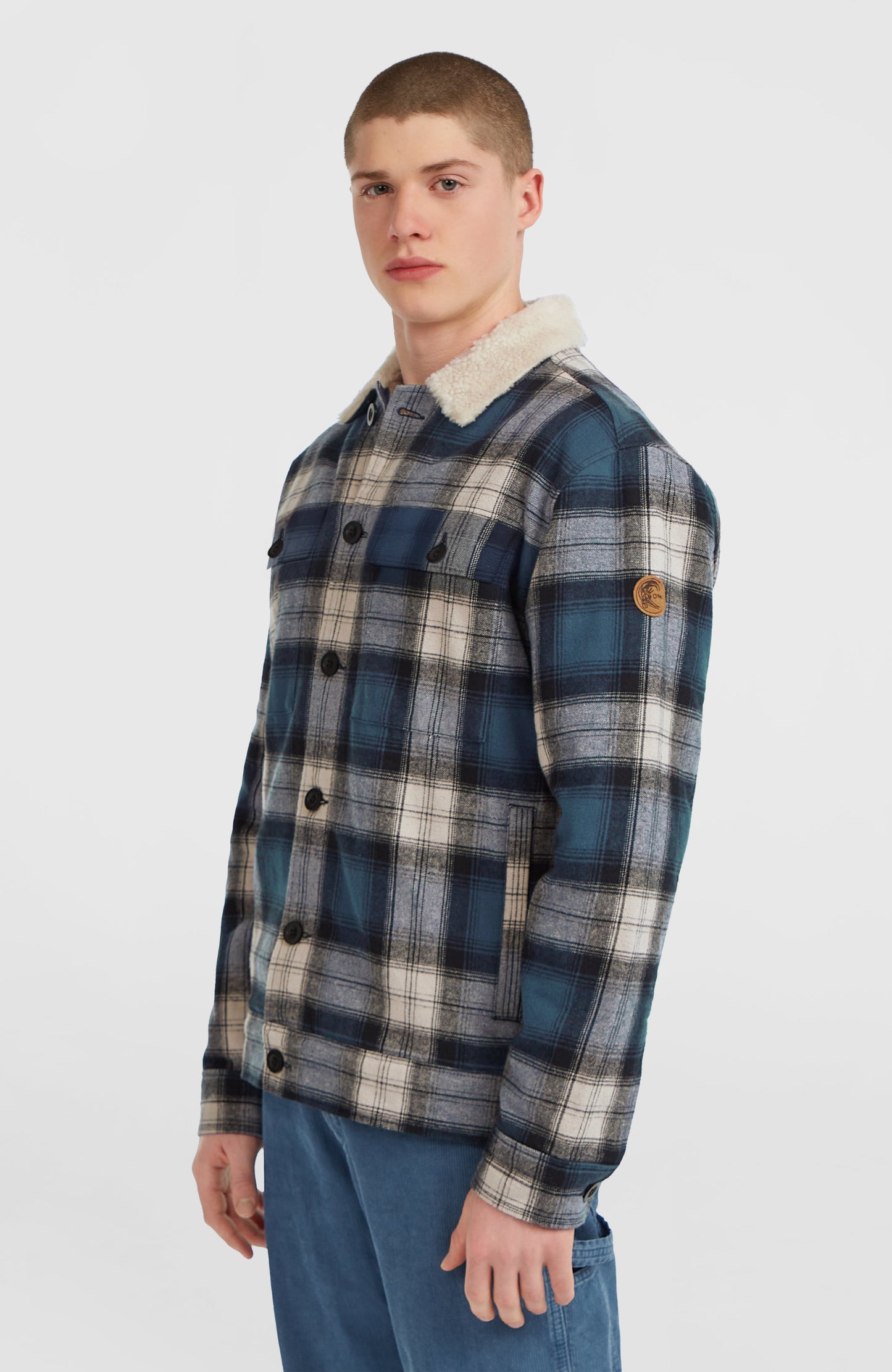 O'Riginals Fleece-Lined Jacket Men Mozart Blue Check