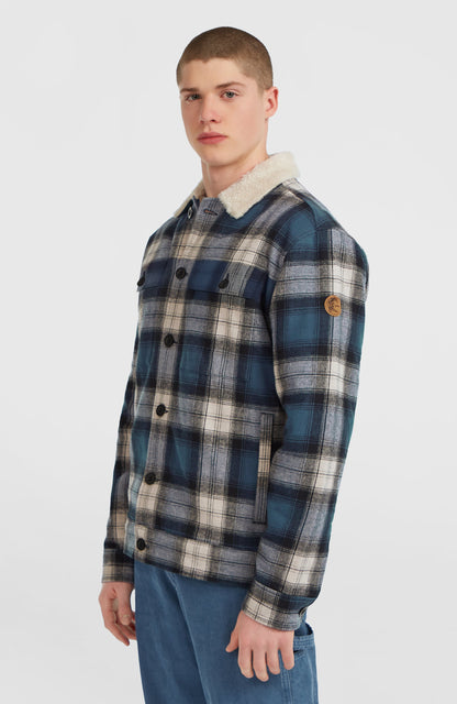 O'Riginals Fleece-Lined Jacket Men Mozart Blue Check