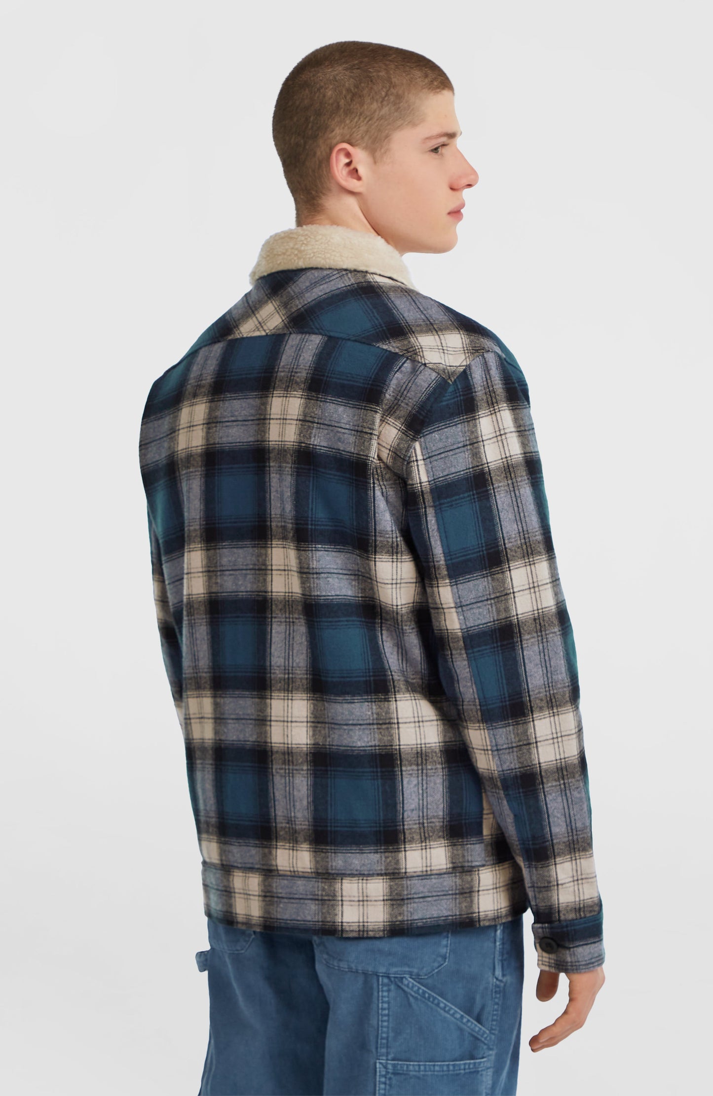 O'Riginals Fleece-Lined Jacket Men Mozart Blue Check