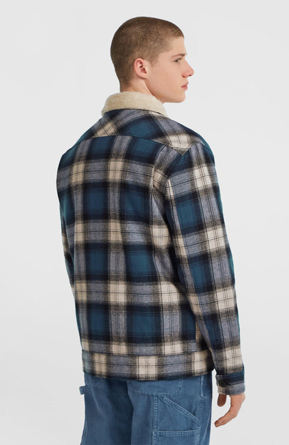 O'Riginals Fleece-Lined Jacket Men Mozart Blue Check