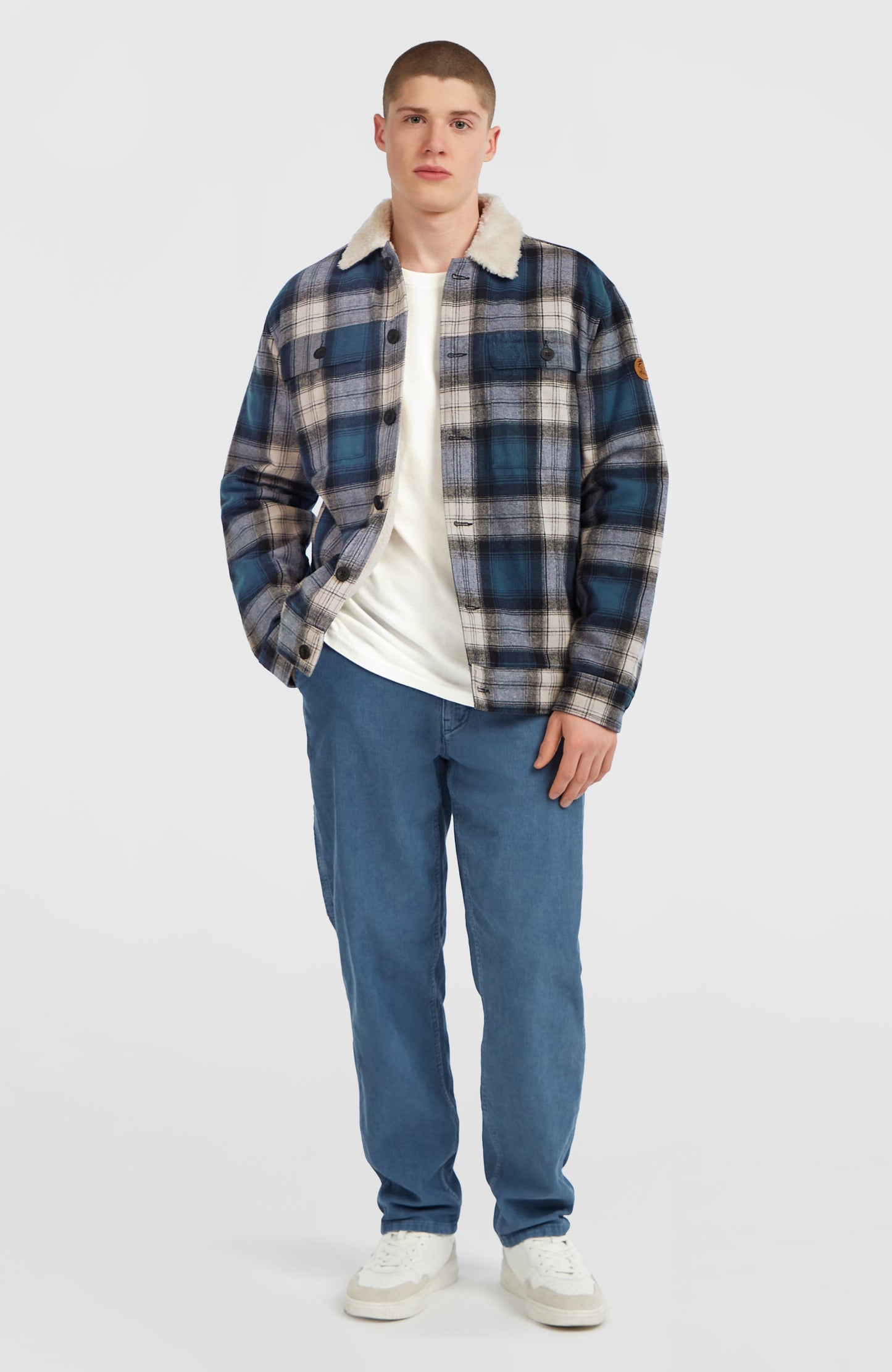 O'Riginals Fleece-Lined Jacket Men Mozart Blue Check