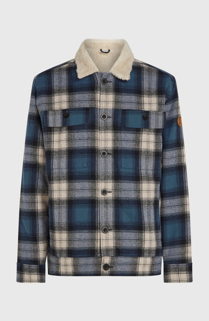 O'Riginals Fleece-Lined Jacket Men Mozart Blue Check