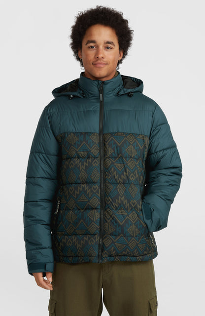 O'Riginals Puffer Jacket Men Black Retro Ikat