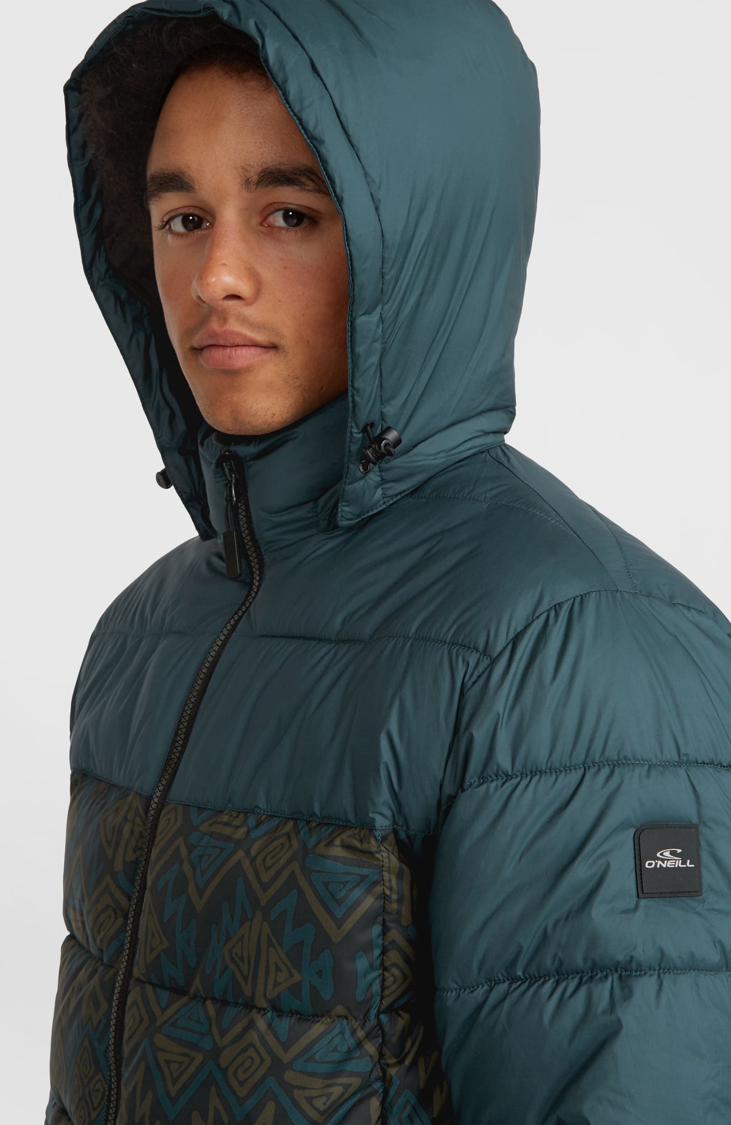 O'Riginals Puffer Jacket Men Black Retro Ikat