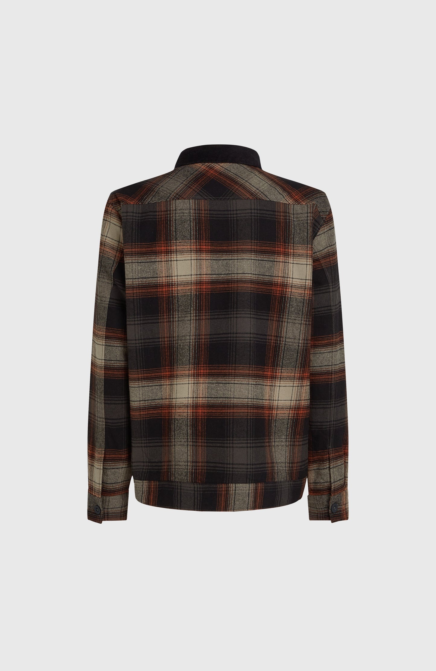 Fleece-Lined Jacket Men Grey Check Small