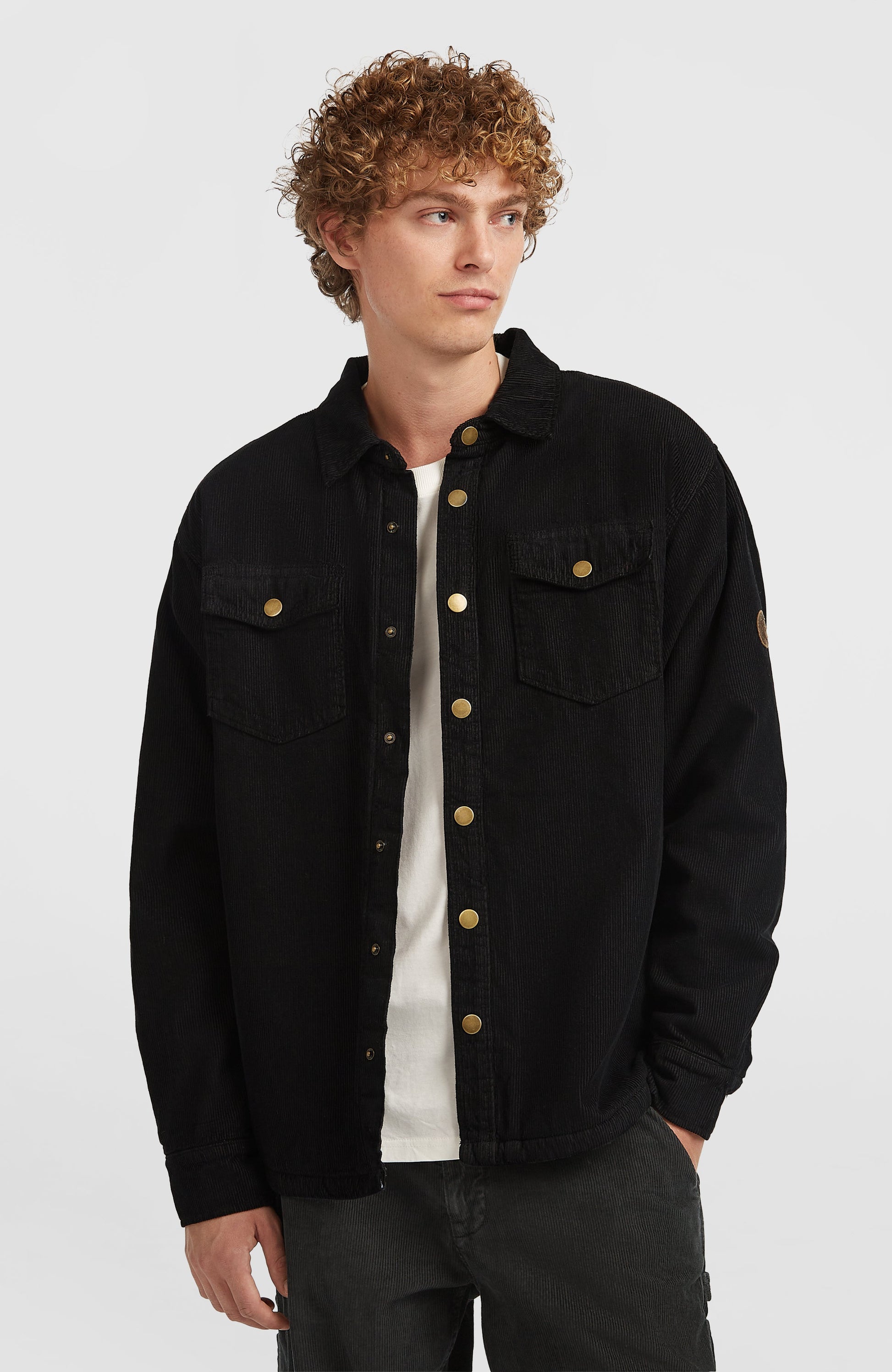 O'Riginals Corduroy Fleece-Lined Overshirt Men Black Out