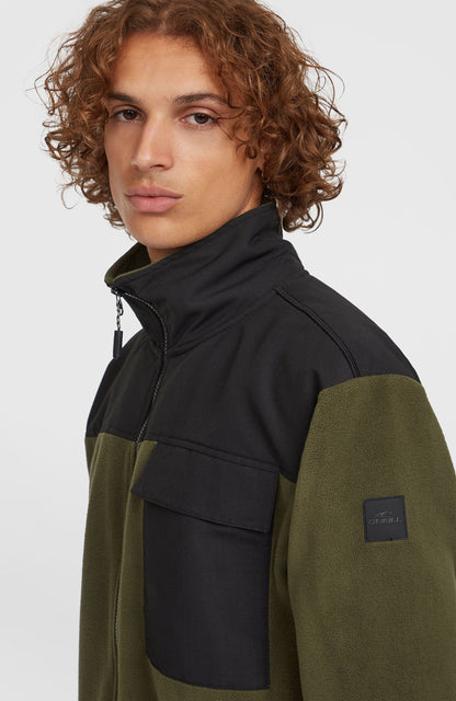Utility Polartec® 200 Full-Zip Fleece Men Forest Night Colour Block