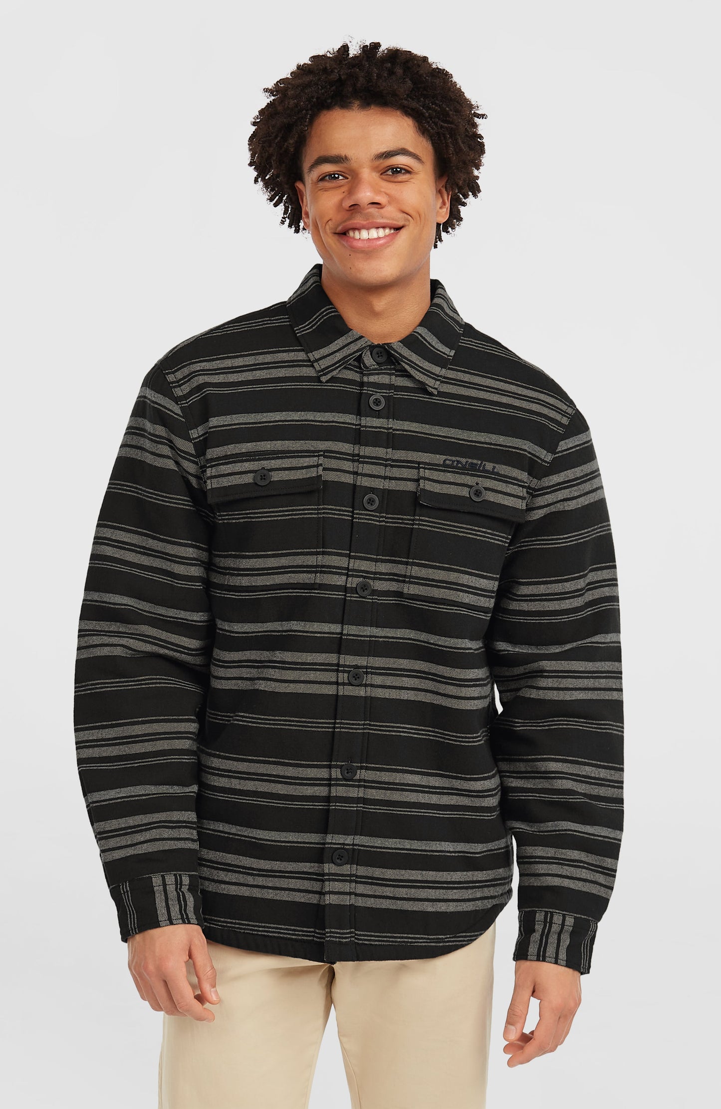 Must-Have Fleece-Lined Shirt Men Black Bavaro