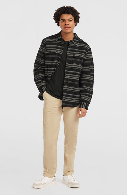 Must-Have Fleece-Lined Shirt Men Black Bavaro