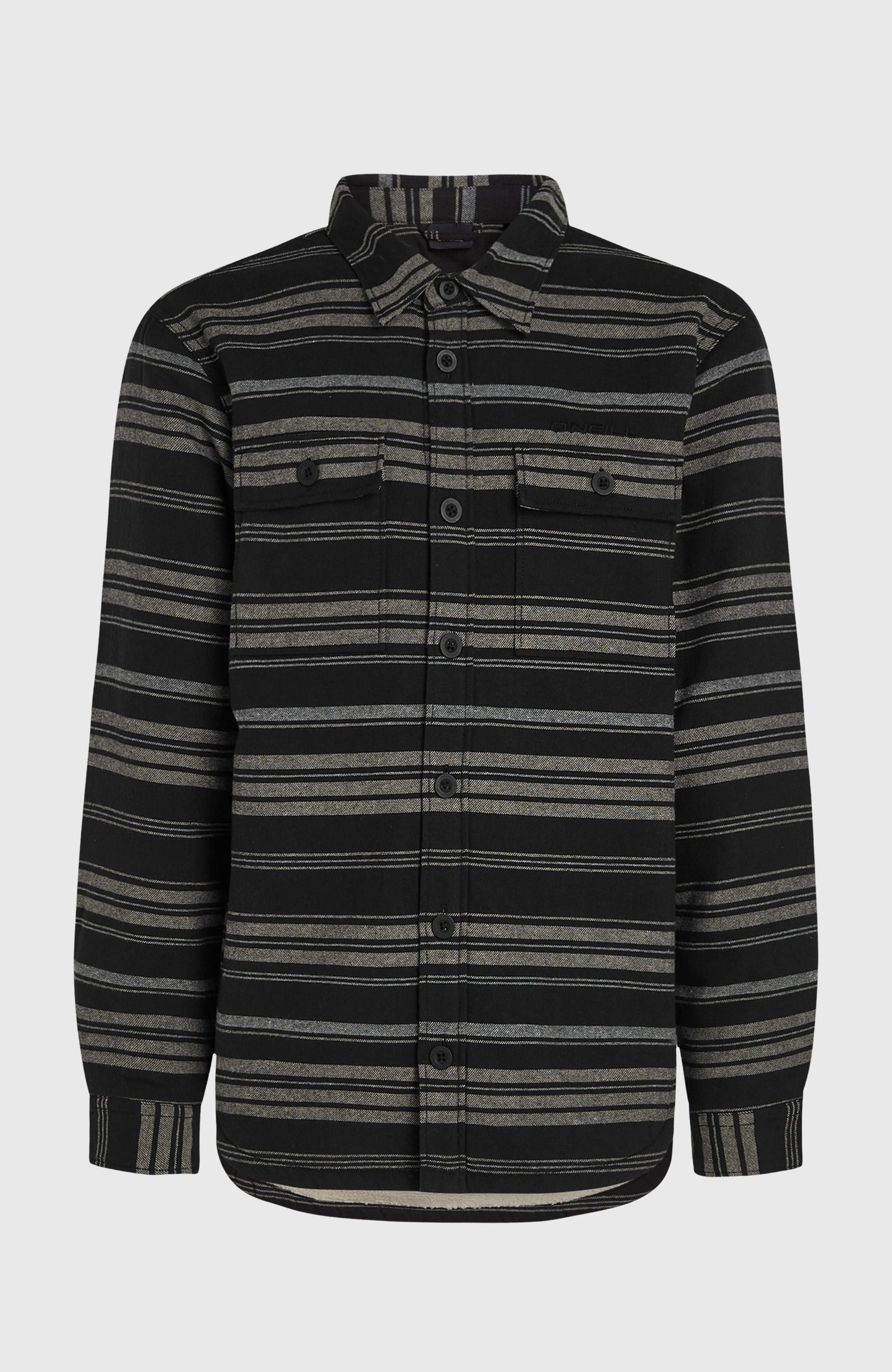 Must-Have Fleece-Lined Shirt Men Black Bavaro