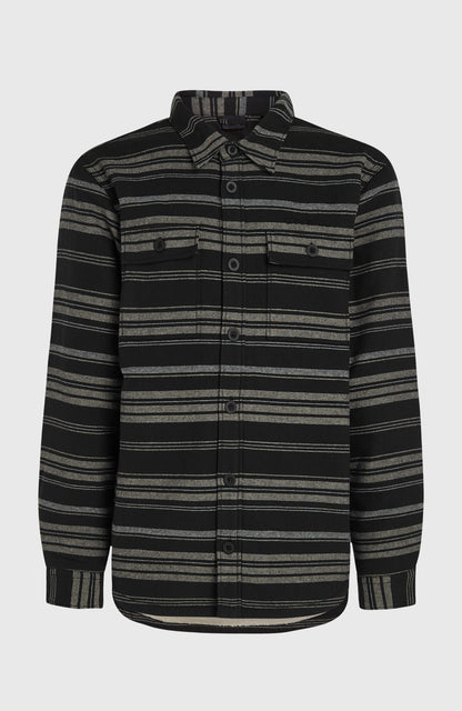 Must-Have Fleece-Lined Shirt Men Black Bavaro