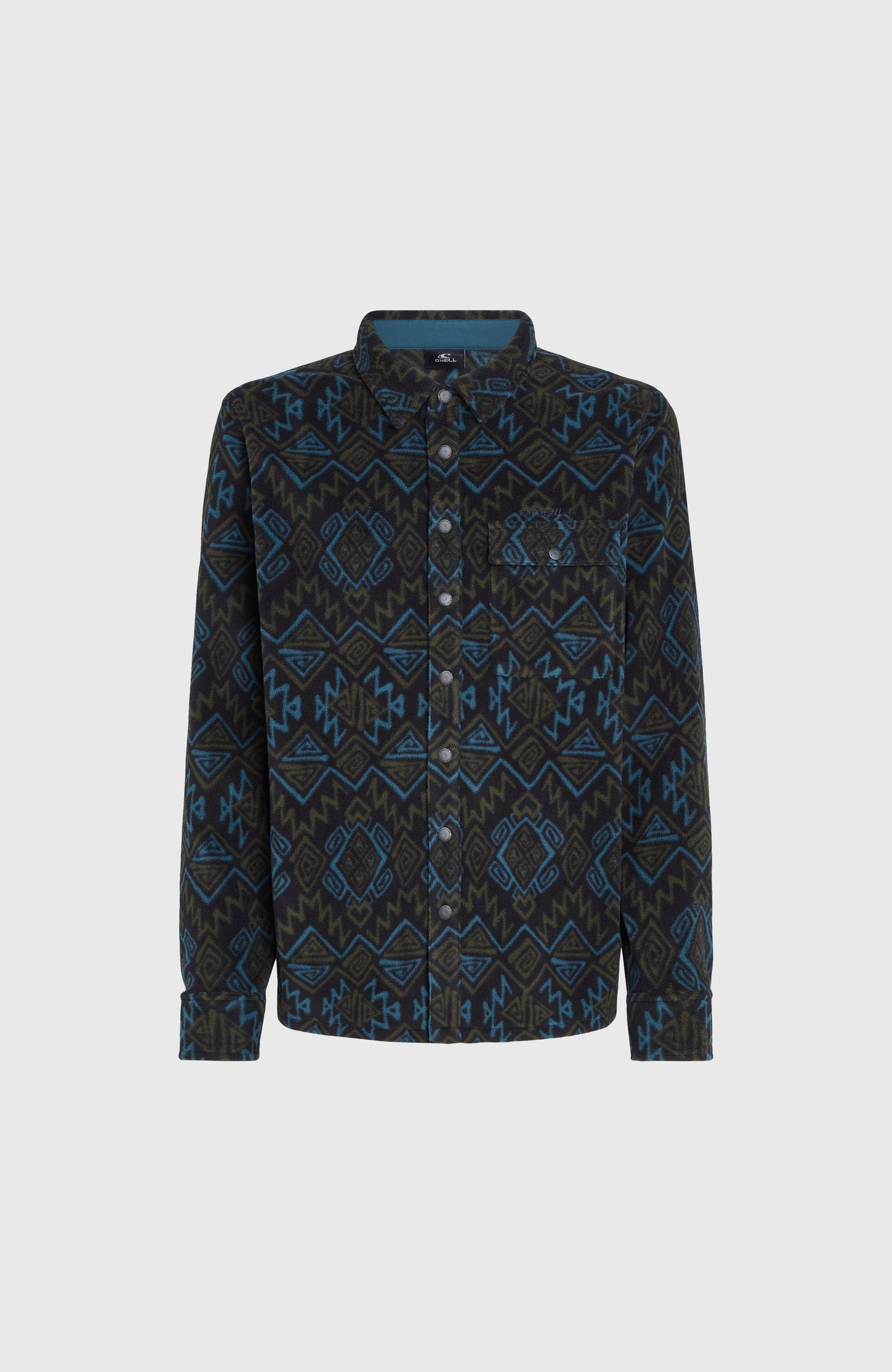 Superfleece Shirt Men Black Retro Ikat