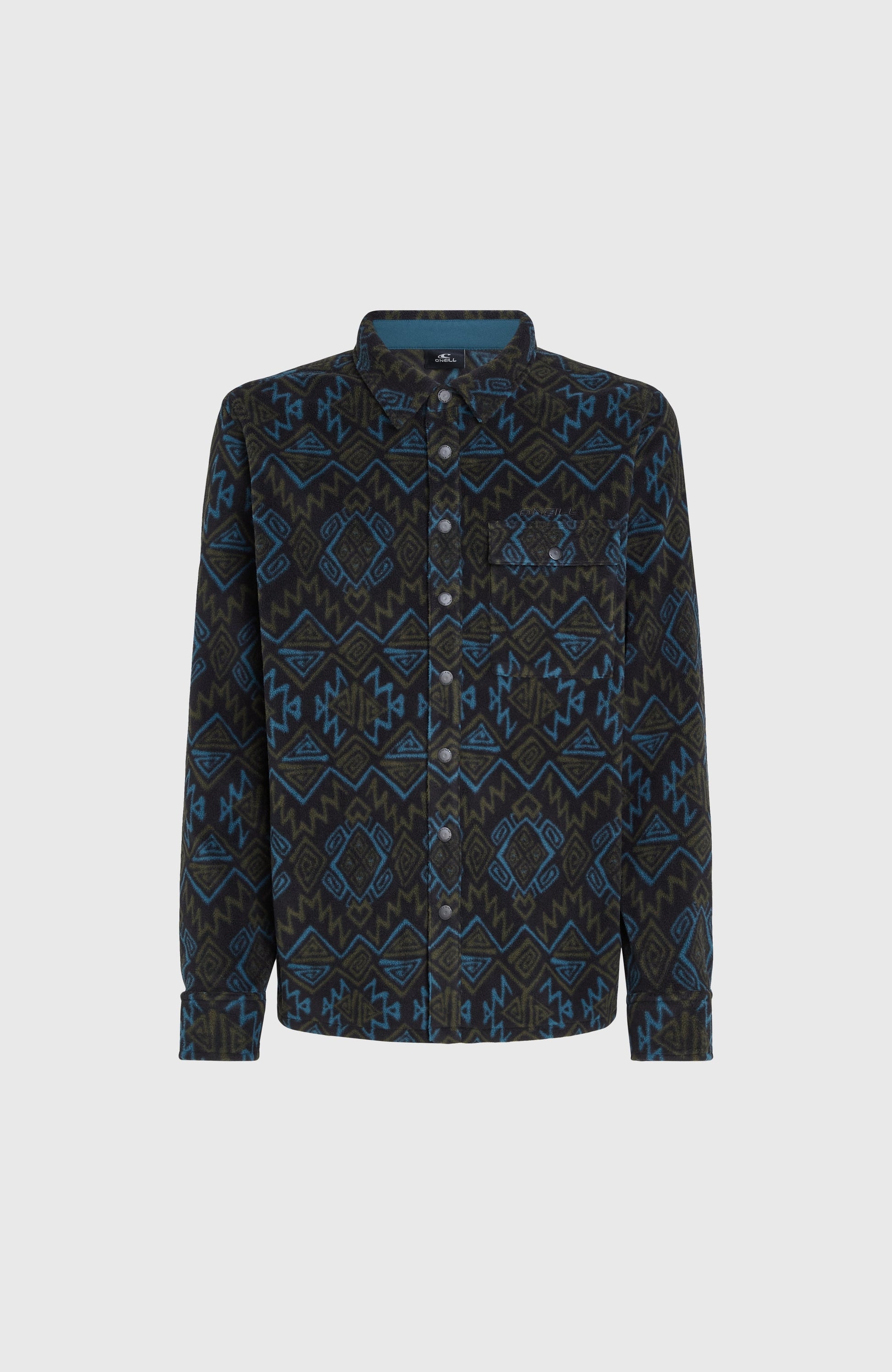 Superfleece Shirt Men Black Retro Ikat