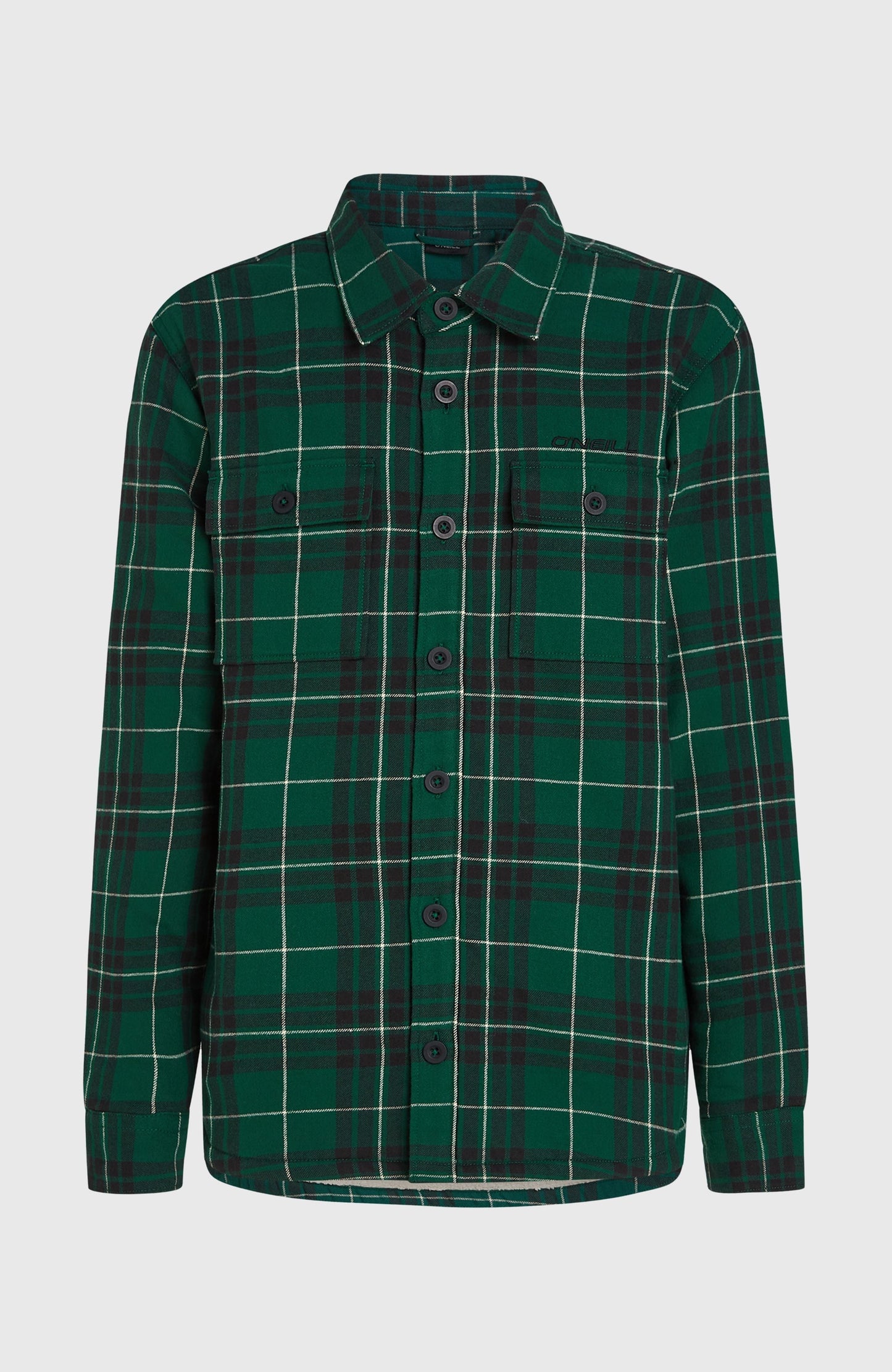 Must-Have Fleece-Lined Shirt Men Green Flannel Check