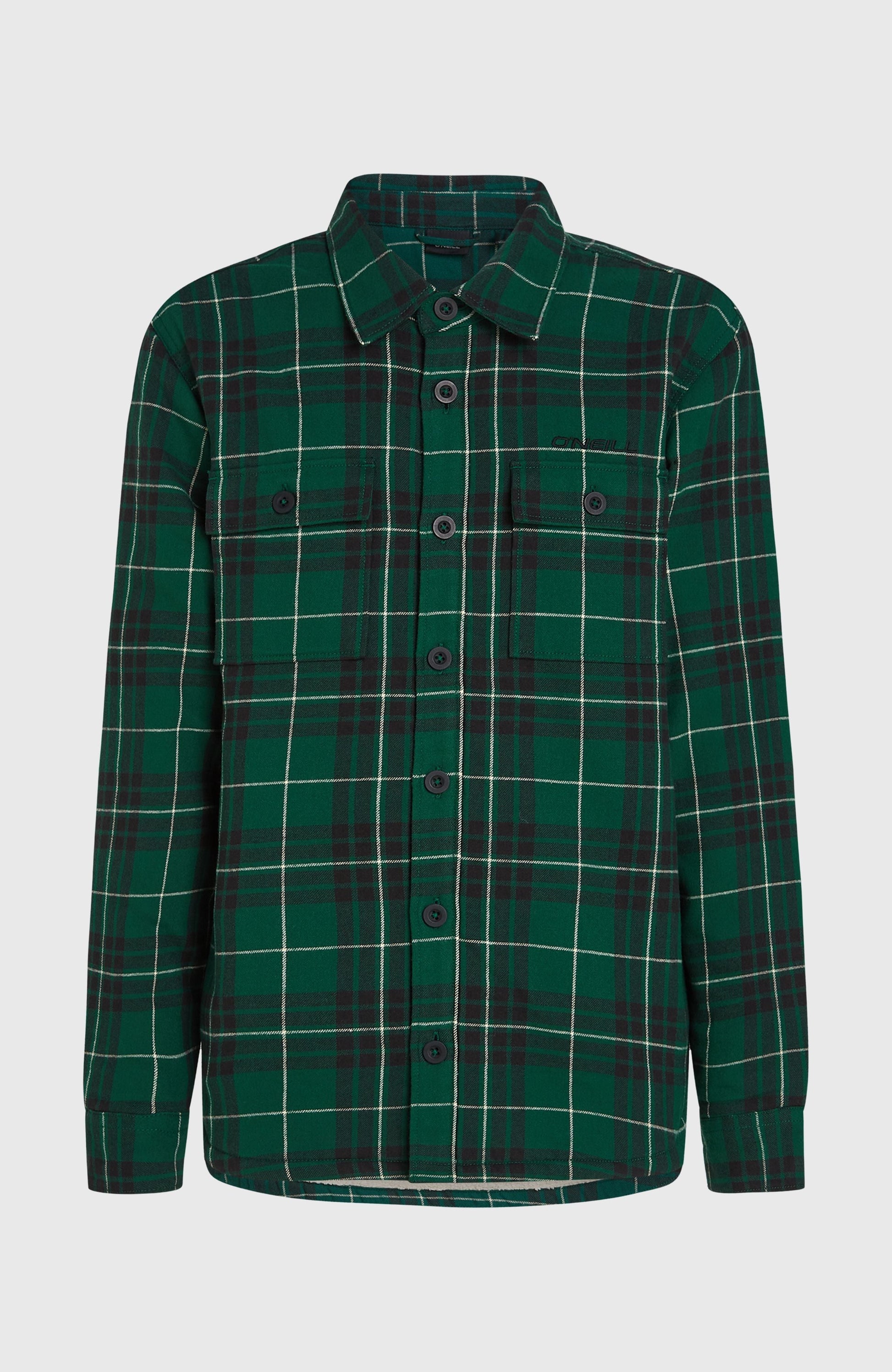 Must-Have Fleece-Lined Shirt Men Green Flannel Check