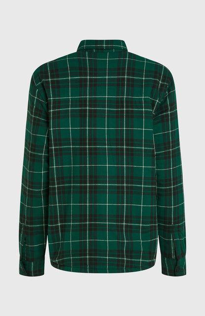 Must-Have Fleece-Lined Shirt Men Green Flannel Check