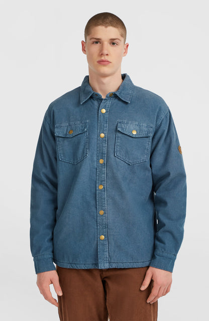 O'Riginals Corduroy Fleece-Lined Overshirt Men Mozart Blue