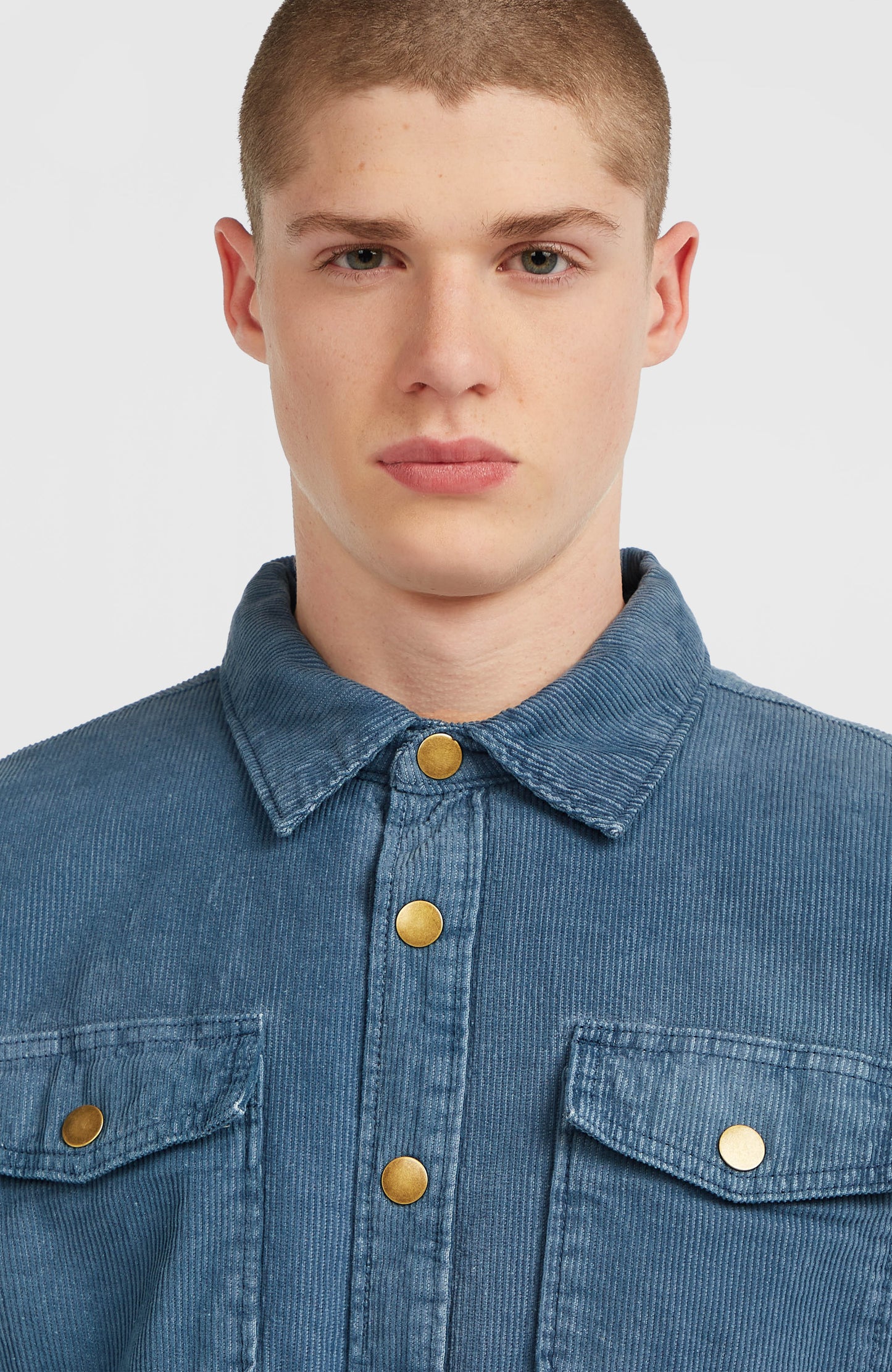 O'Riginals Corduroy Fleece-Lined Overshirt Men Mozart Blue