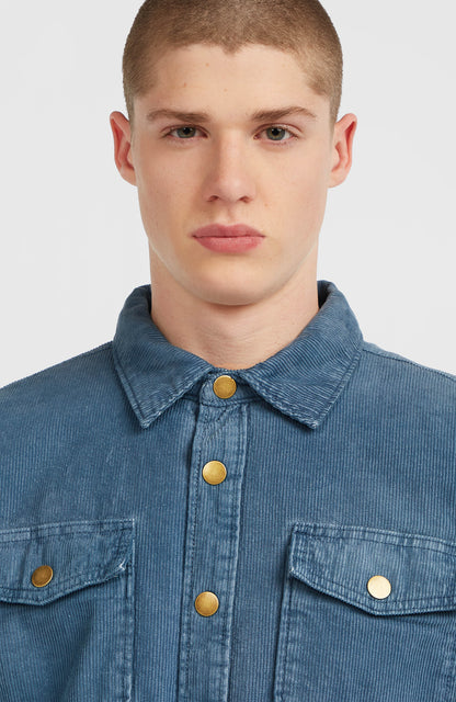 O'Riginals Corduroy Fleece-Lined Overshirt Men Mozart Blue
