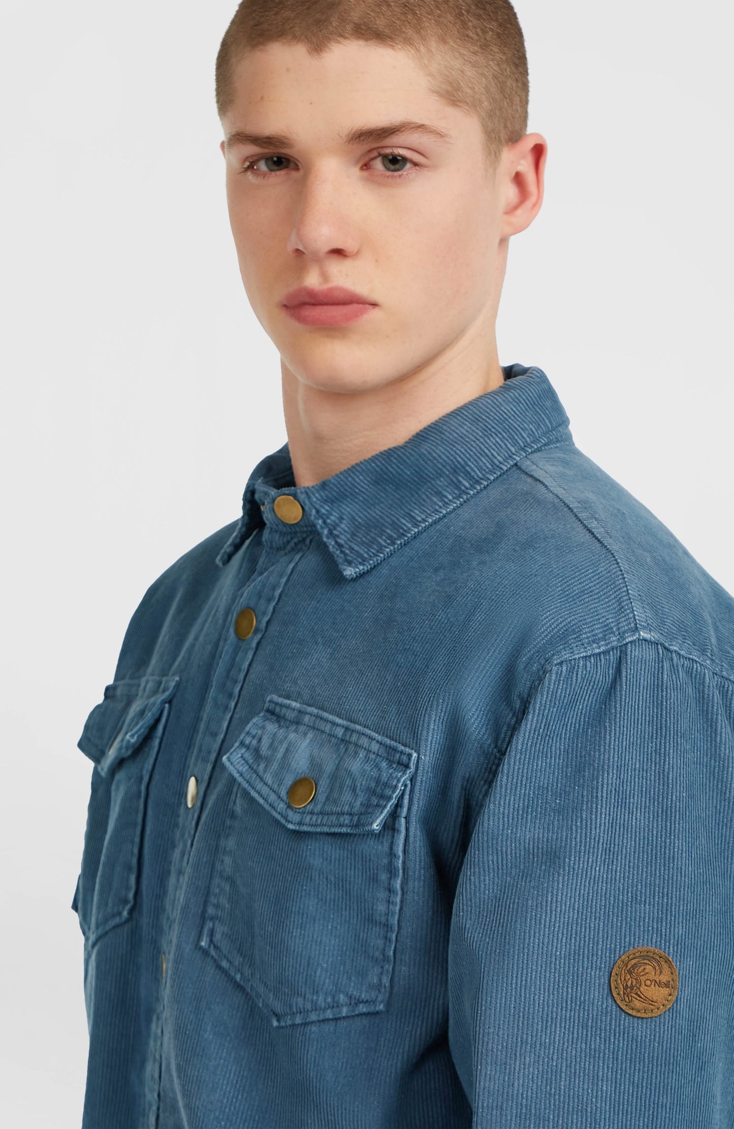 O'Riginals Corduroy Fleece-Lined Overshirt Men Mozart Blue