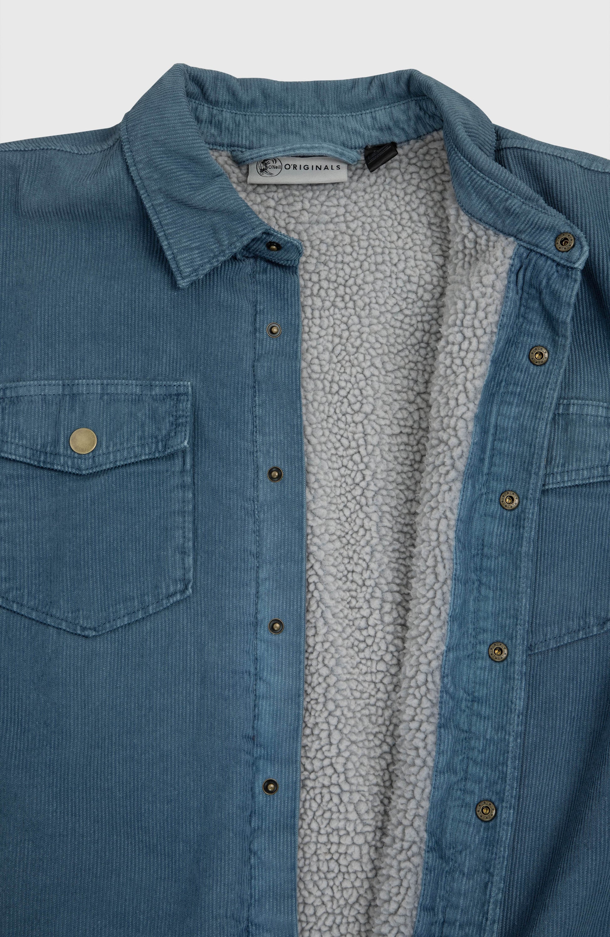 O'Riginals Corduroy Fleece-Lined Overshirt Men Mozart Blue