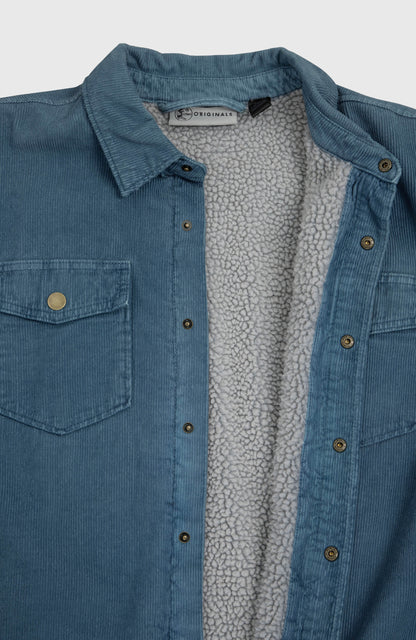 O'Riginals Corduroy Fleece-Lined Overshirt Men Mozart Blue
