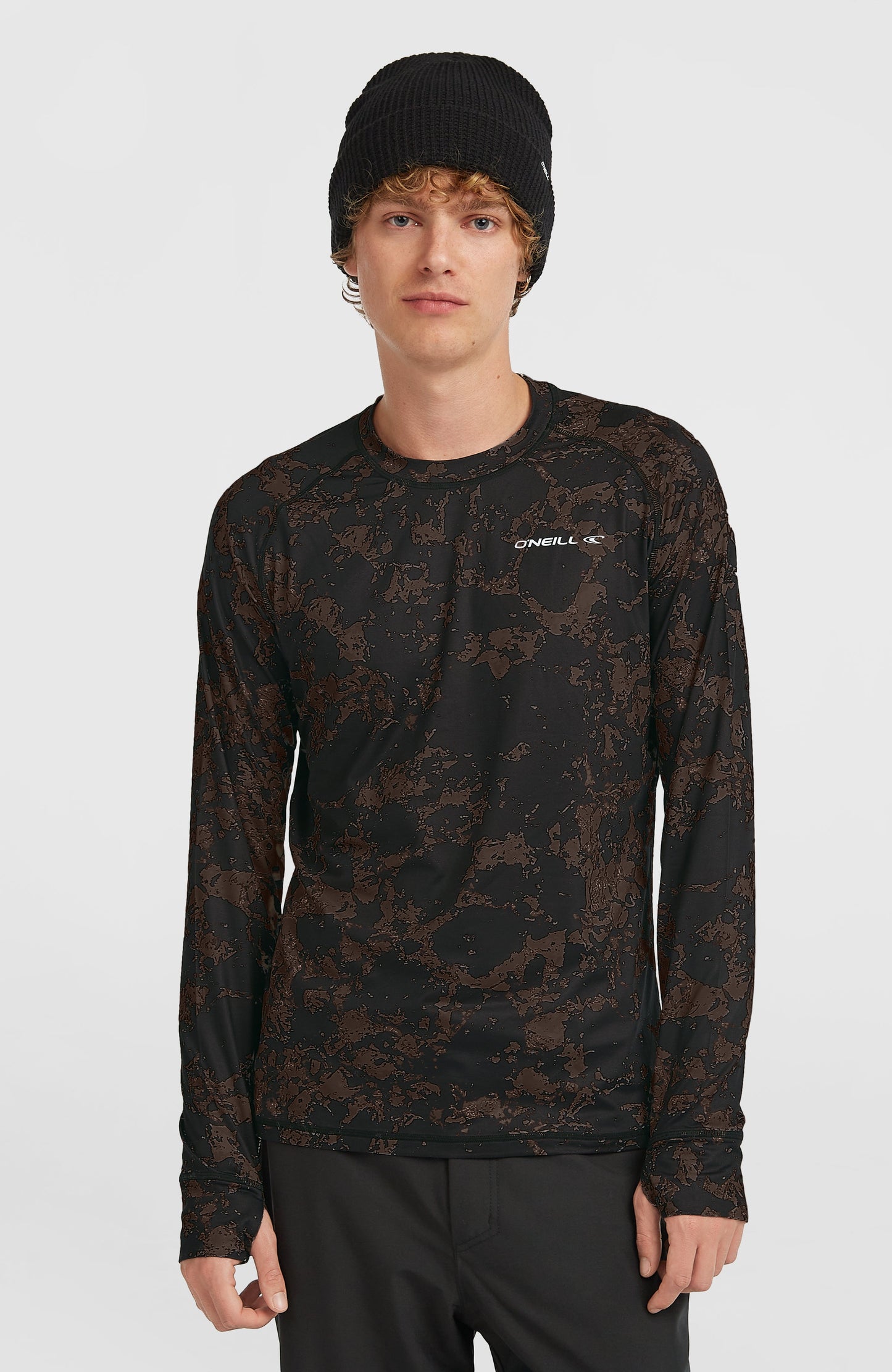 Baselayer Top Men Black/Beige Quarry
