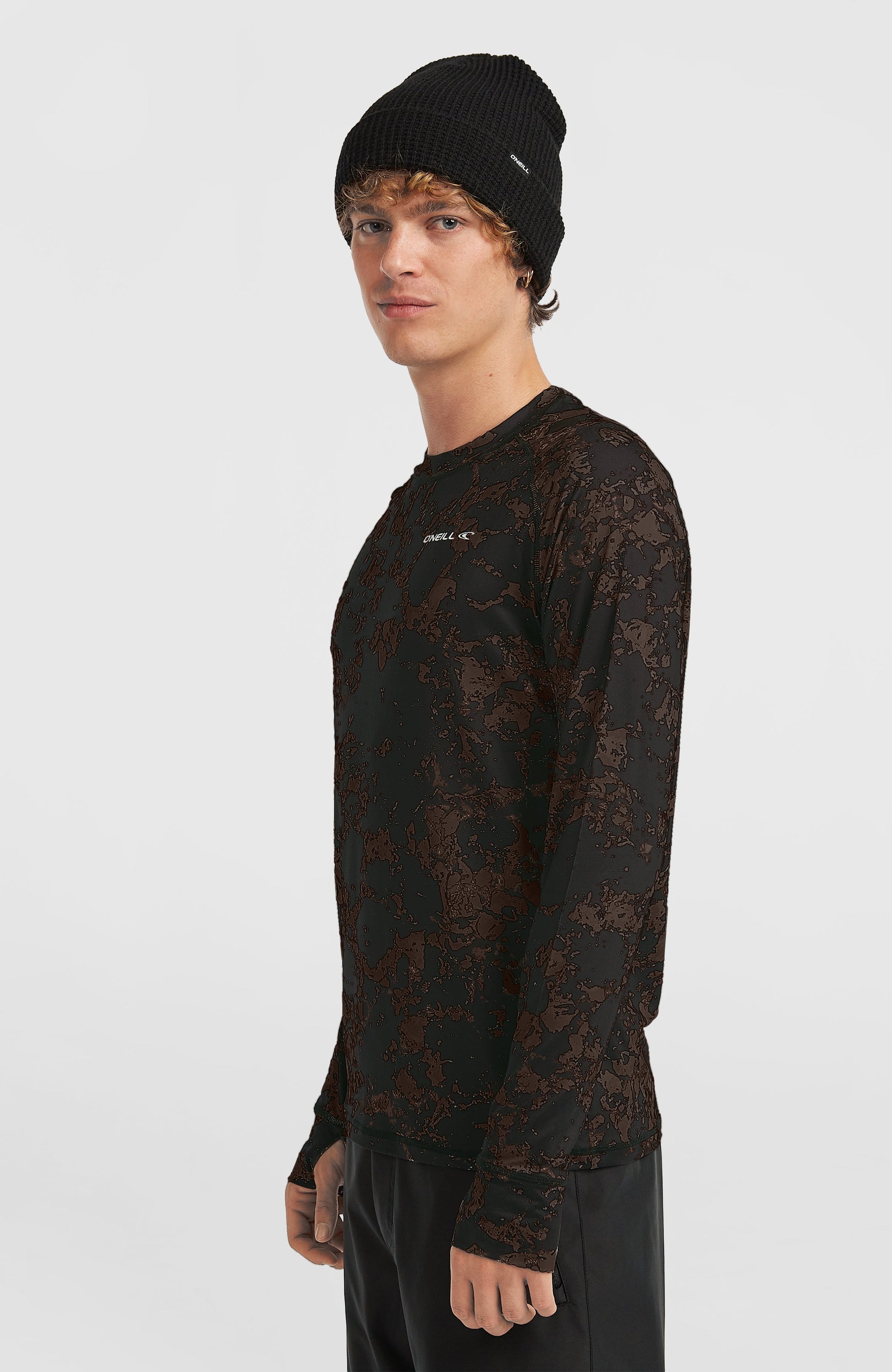 Baselayer Top Men Black/Beige Quarry