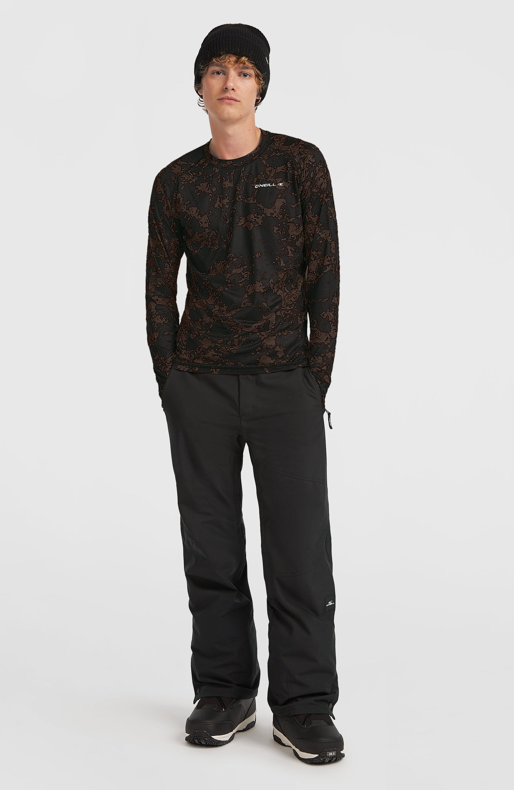 Baselayer Top Men Black/Beige Quarry