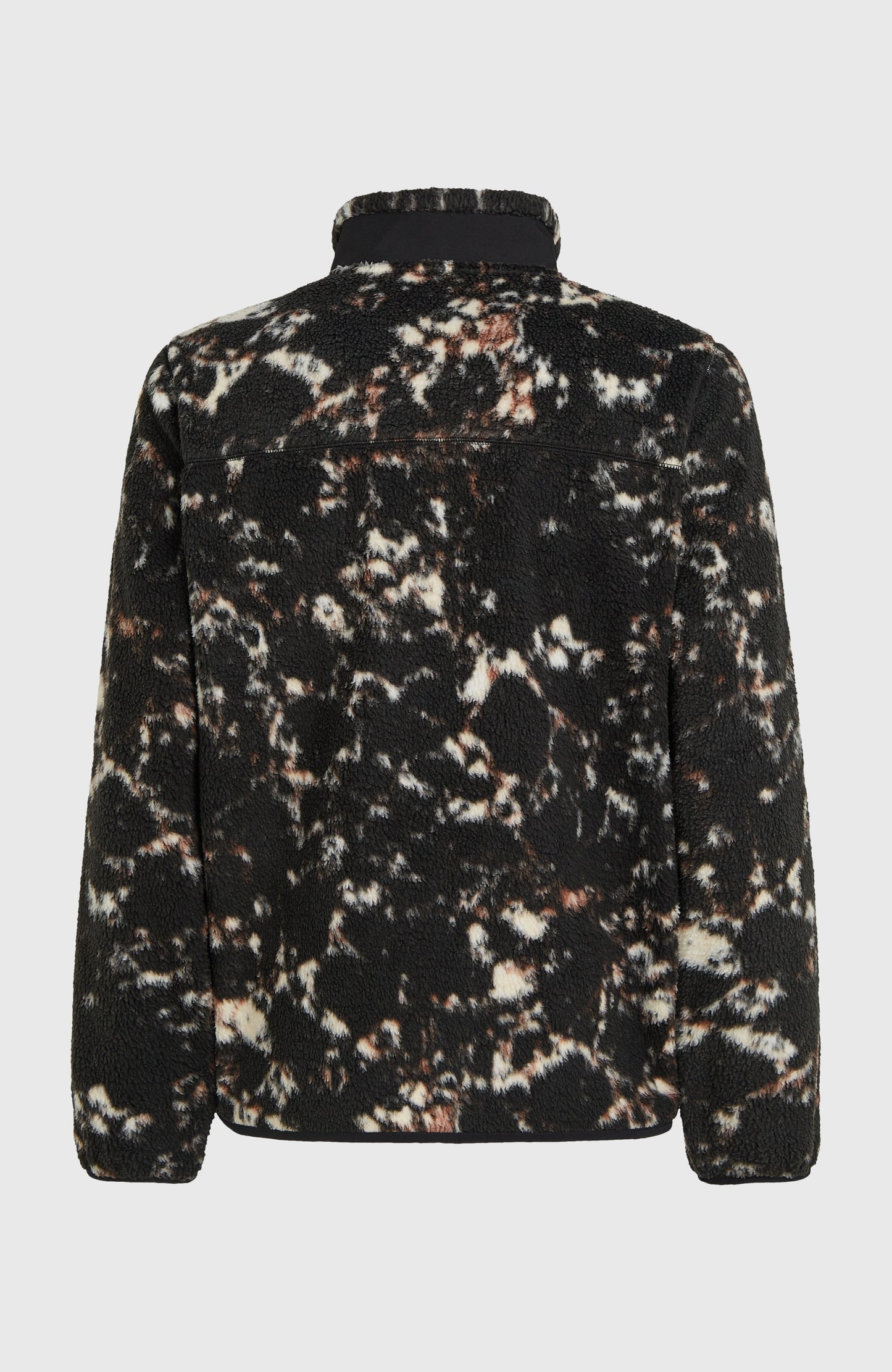 Must-Have High-Pile Full-Zip Fleece Men Black/Beige Quarry