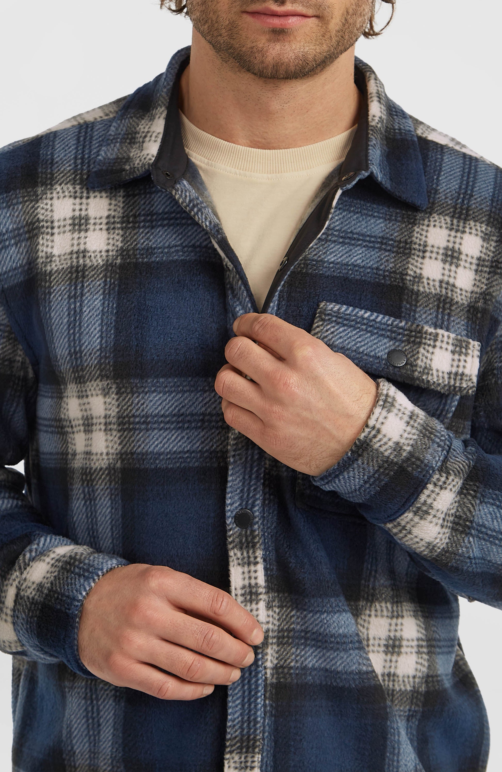 O'Riginals Superfleece Shirt Men Mozart Blue Check