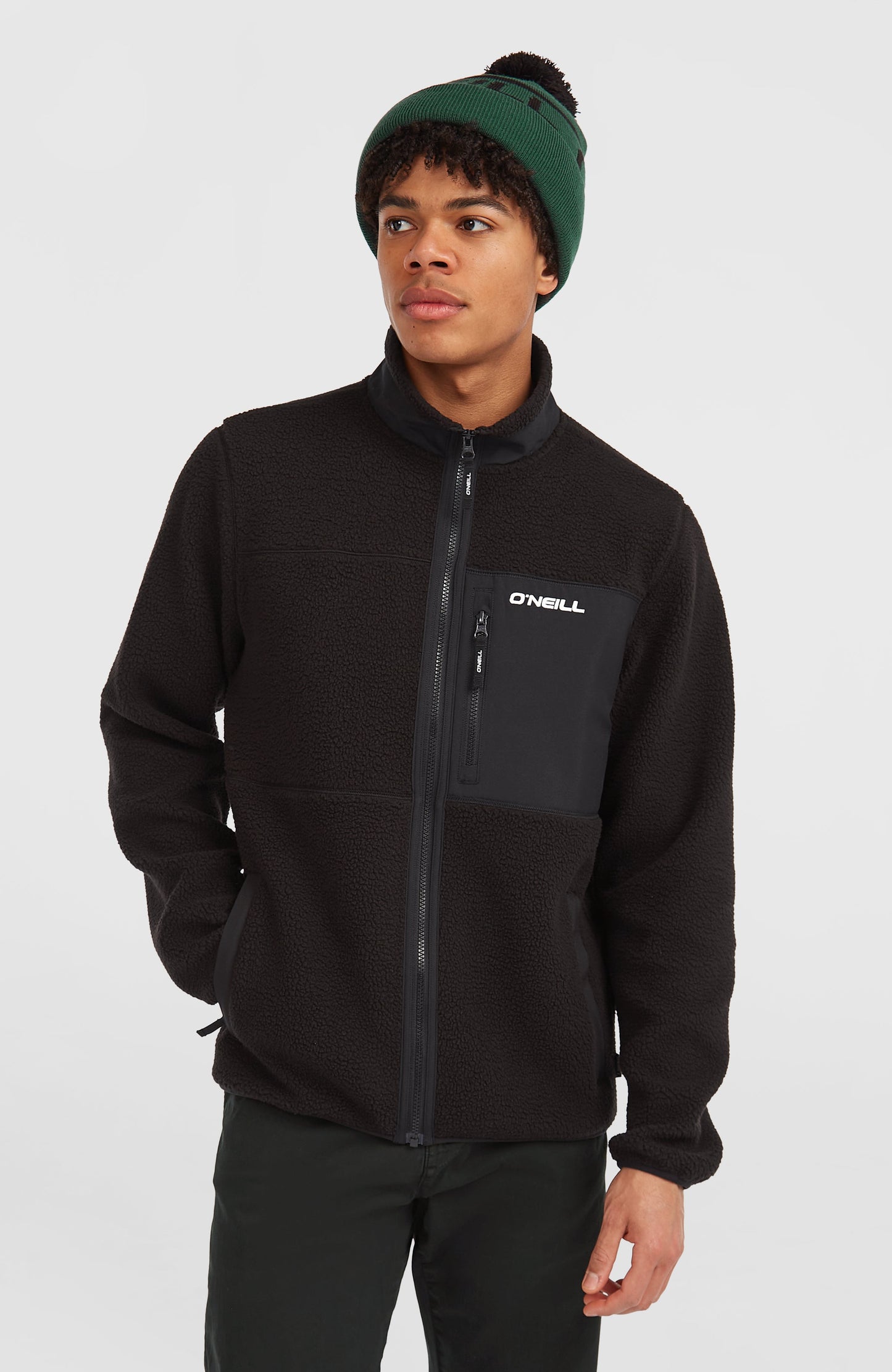 Must-Have High-Pile Full-Zip Fleece Men Black Out