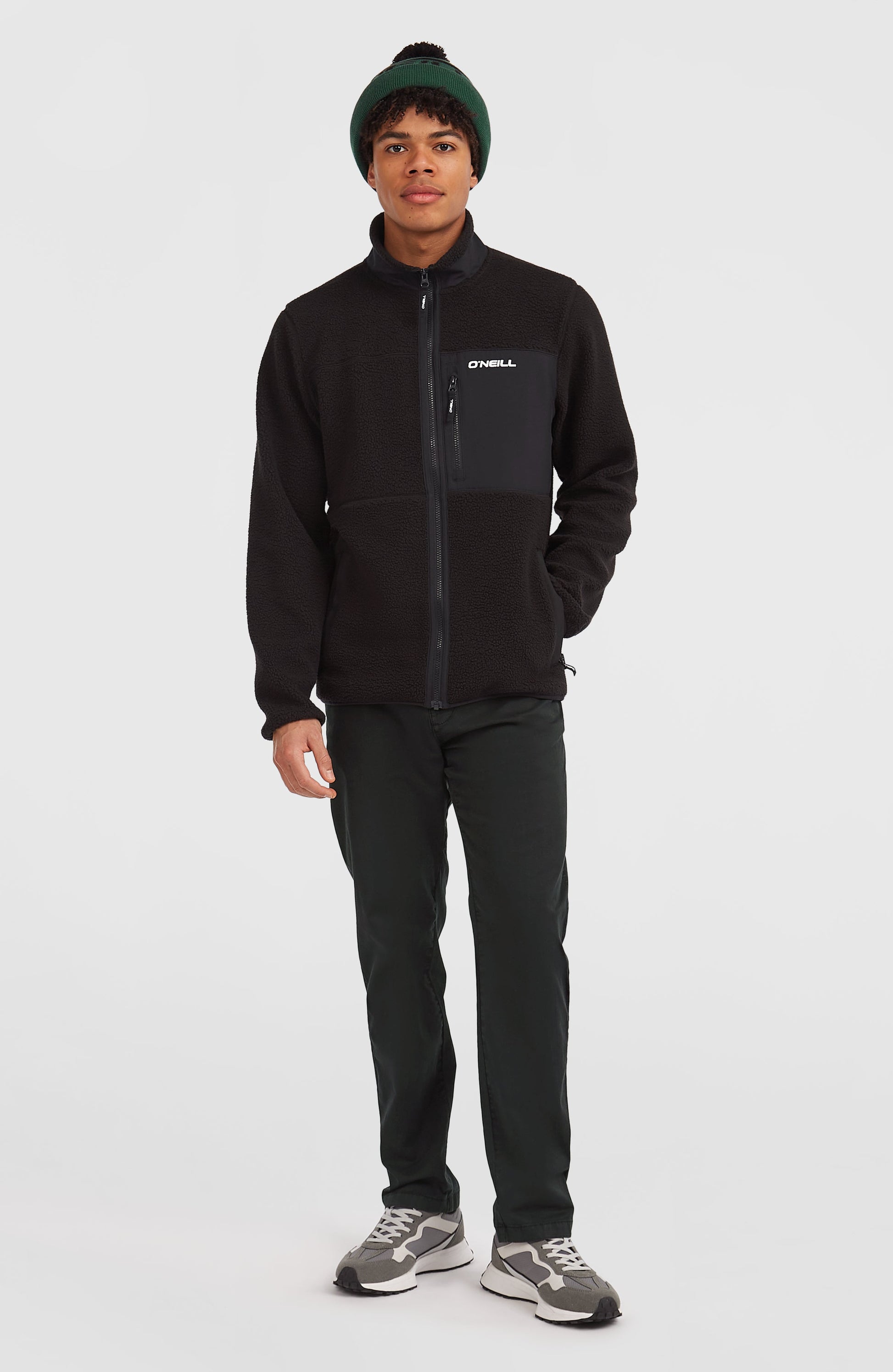 Must-Have High-Pile Full-Zip Fleece Men Black Out