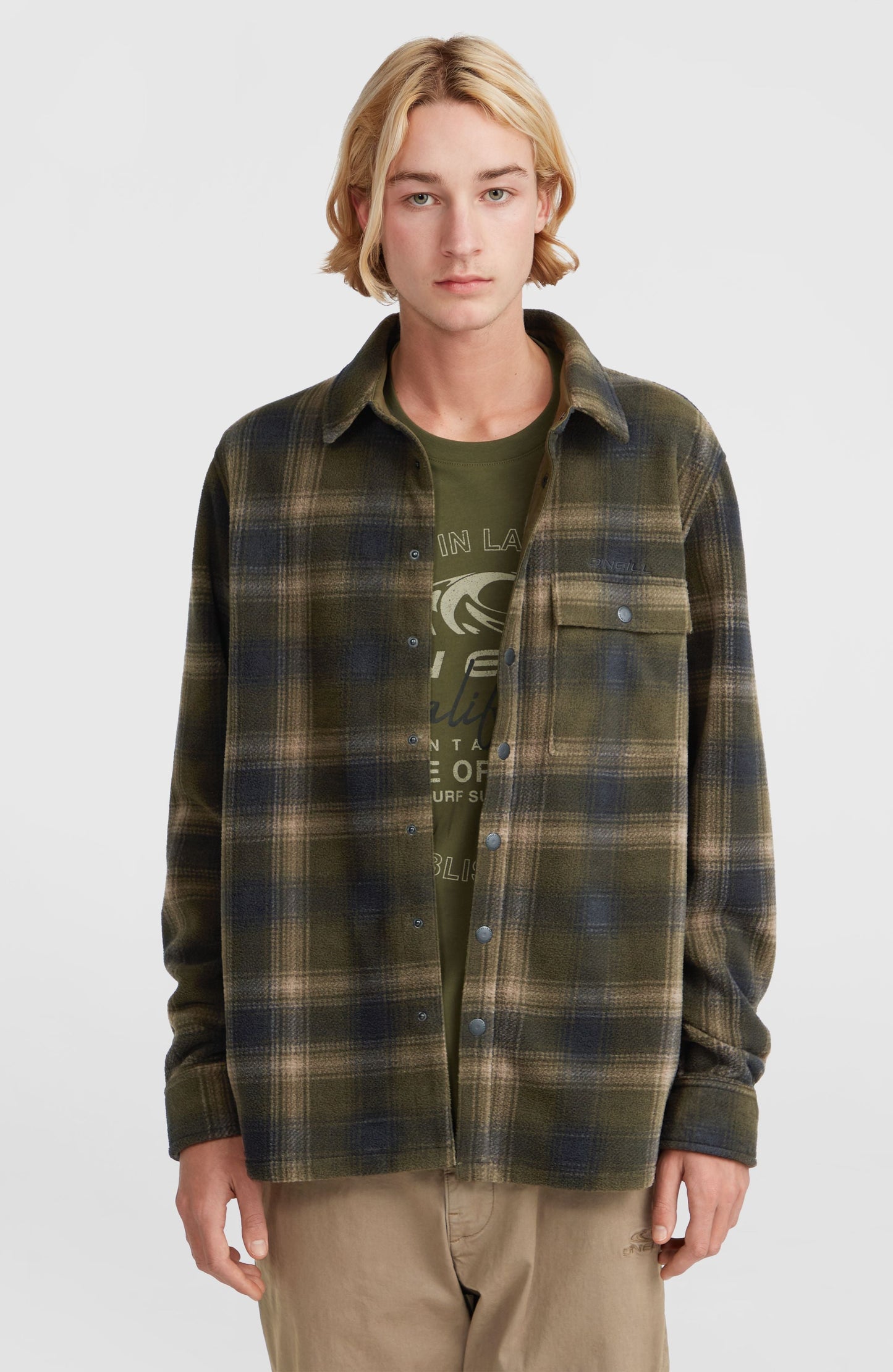 Superfleece Shirt Men Green Check Small