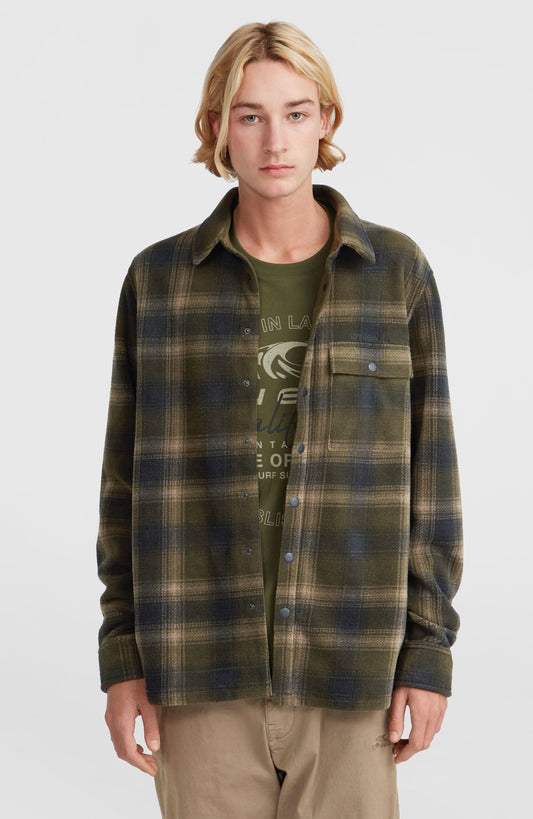 Superfleece Shirt Men Green Check Small