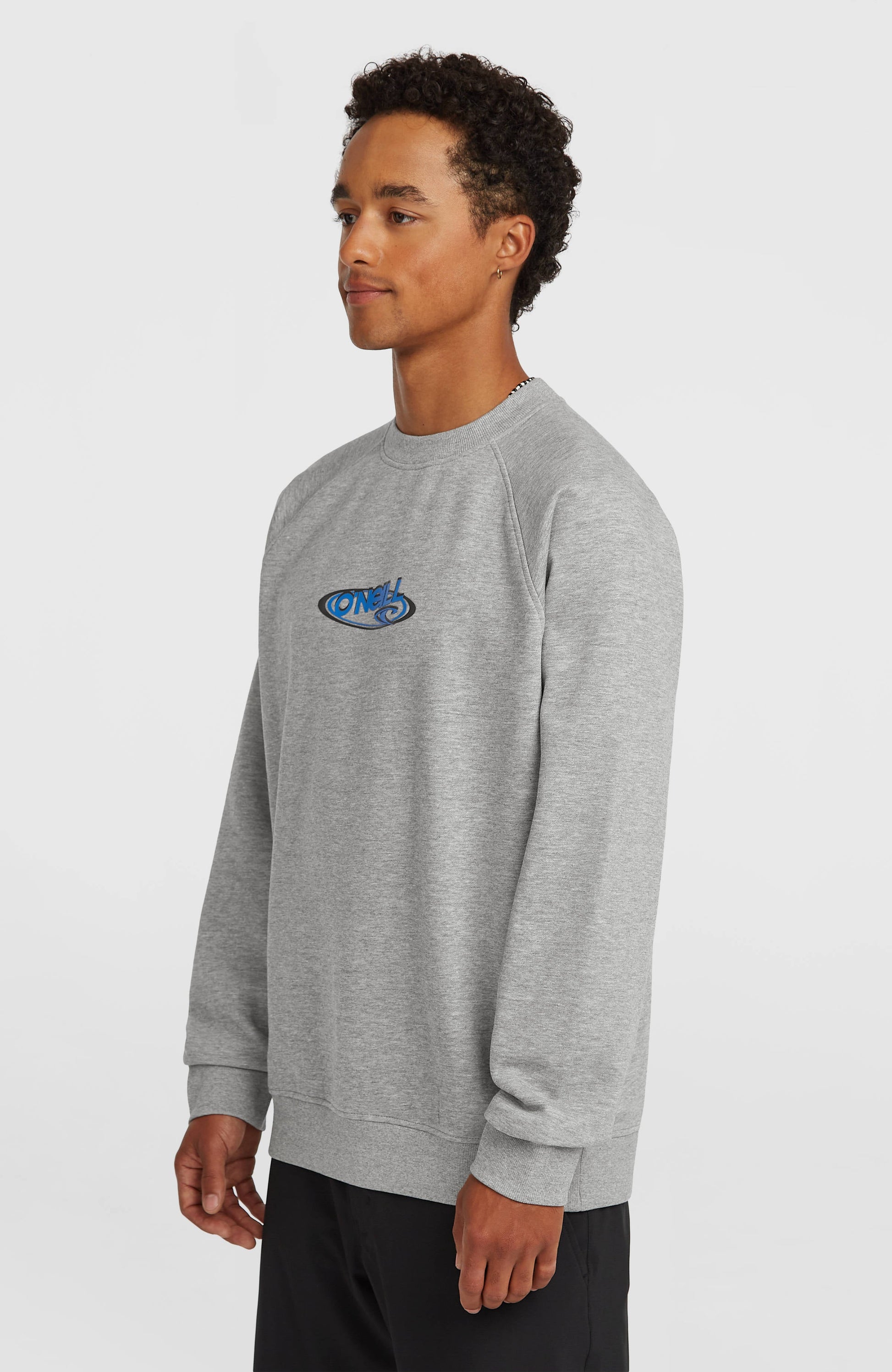 Essentials 90s Logo Crew Sweatshirt Men Silver Melee