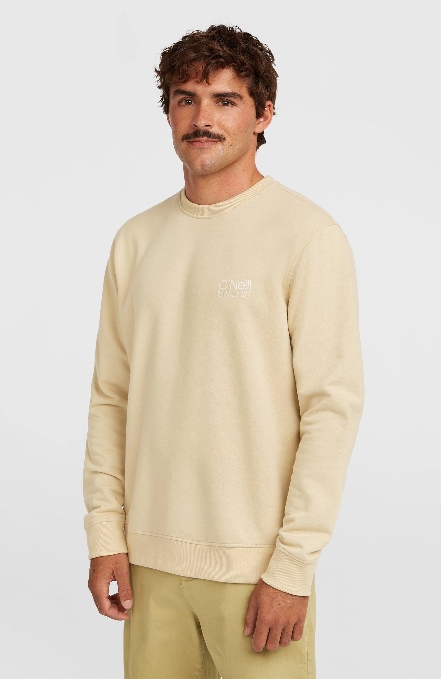 Original Cali Logo Crew Sweatshirt Men Cocoa Sand