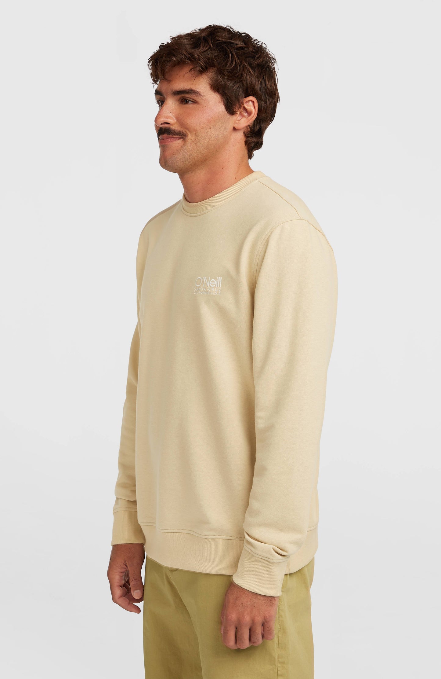 Original Cali Logo Crew Sweatshirt Men Cocoa Sand
