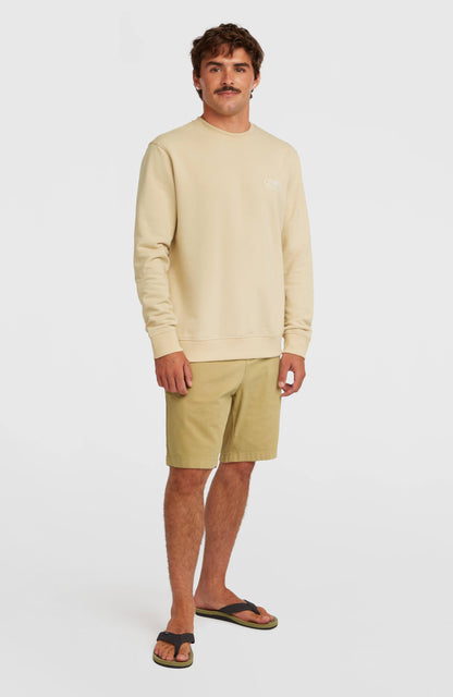Original Cali Logo Crew Sweatshirt Men Cocoa Sand